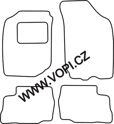 Přesné gumové koberce béžové / šedé Daihatsu YRV 2000